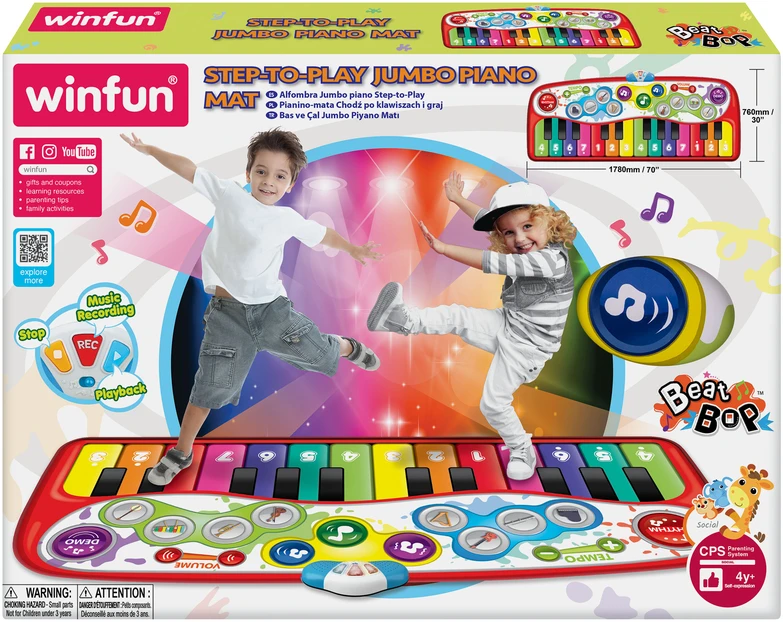Winfun Didelis „Step-to-Play“ pianino kilimėlis