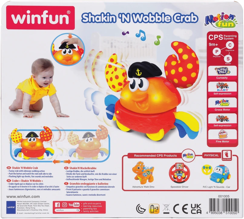 Smily „Winfun“ – krabas „Shakin 'N Wobble Crab“ (1005-NL)