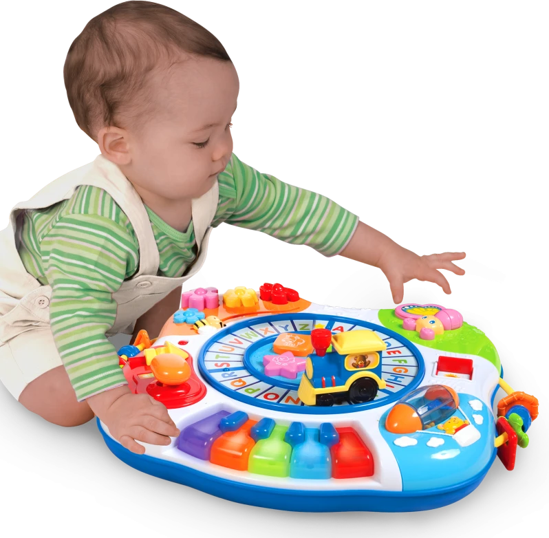 Winfun Edukacinis žaislinis staliukas "Letter Train & Piano Activity Table", žaislas lenkų k. (000801)