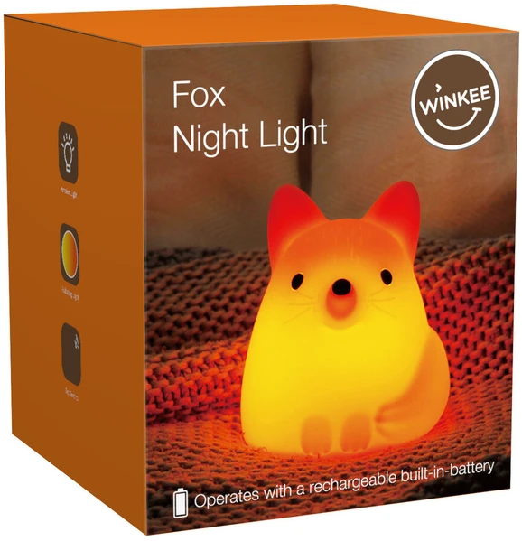 Winkee - Fox naktinė lemputė - oranžinė