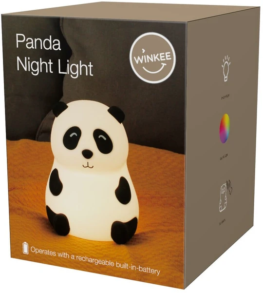 „Winkee“ – stalinė lempa – naktinė lemputė „Panda“ – kompaktiška