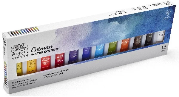 Winsor & Newton - „Cotman“ akvarelinių dažų rinkinys 12 x 8 ml (830850)
