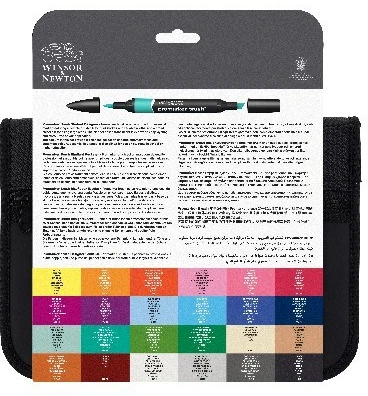 Winsor & Newton - Teptukų rinkinys - Studentams, dizaineriams - 24 vnt. + dėklas