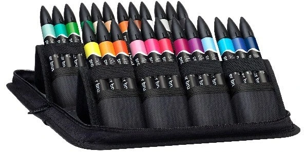 Winsor & Newton - Teptukų rinkinys - Studentams, dizaineriams - 24 vnt. + dėklas