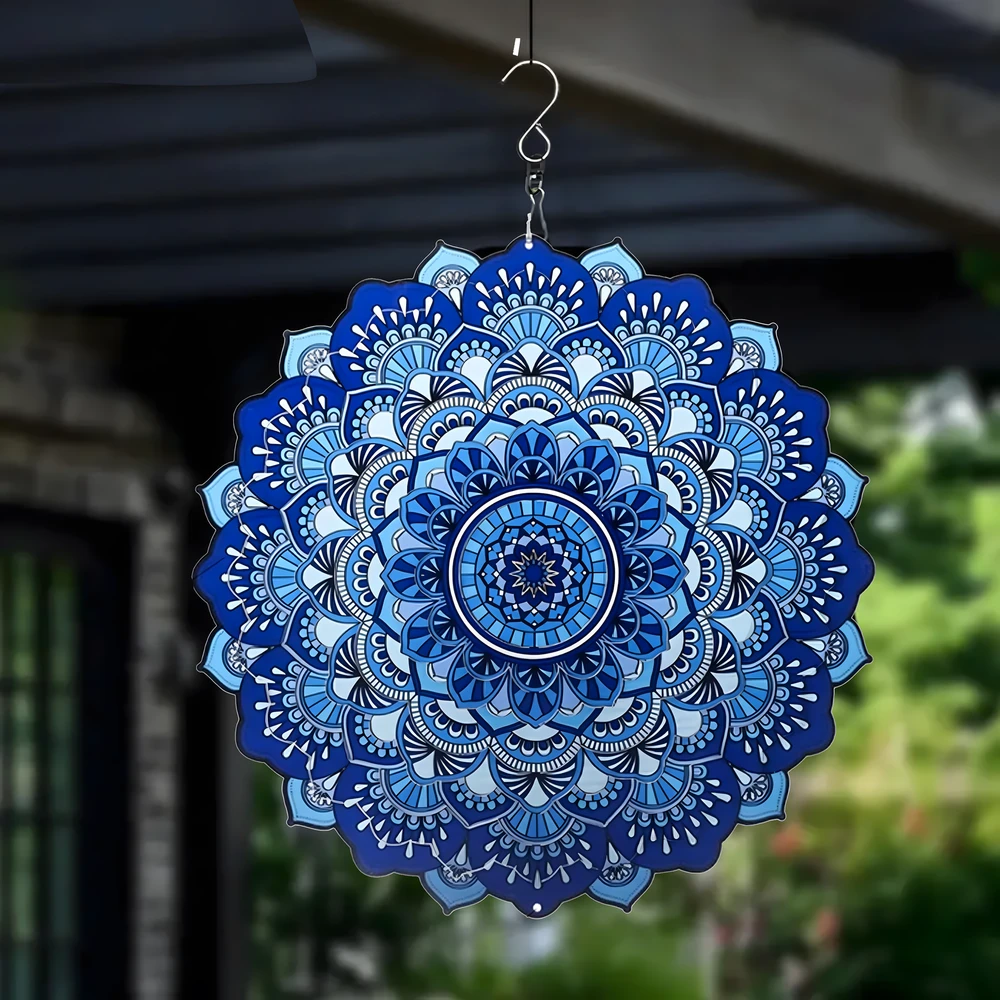 Wisząca Kabantis suktukas-vėjo gaudyklės ornamentas 12 colių 3D mandala taikos sodui
