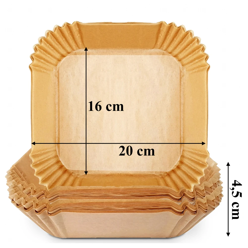 Wkład Oro gruzdintuvės popieriniai įdėklai Popieriniai įdėklai neriebioms gruzdintuvėms 16x16cm 34g 100vnt.