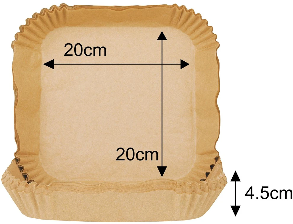 Kasetė Popierinis kepimo įdėklas gruzdintuvei 20x20cm klausberg KB-7782