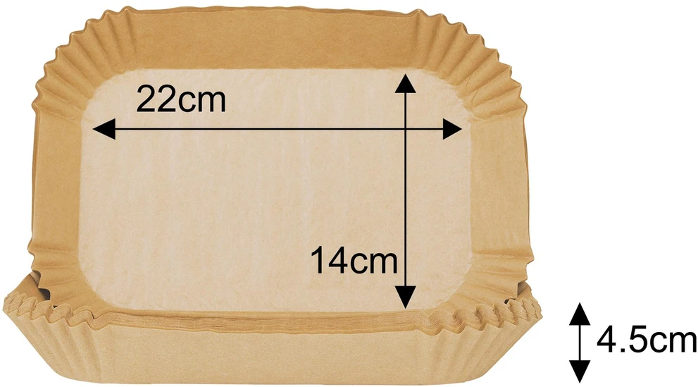 Kasetė Popierinis kepimo įdėklas gruzdintuvei 22x14cm klausberg KB-7783