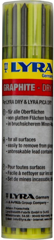 Fila Grafitinių šerdelių papildymo rinkinys (12 vnt.) LYRA DRY GRAPHIT