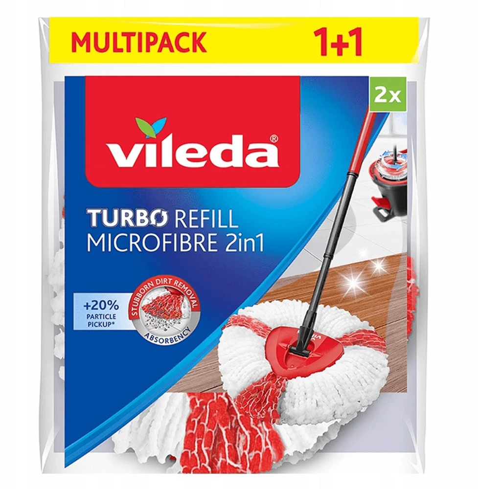 Vileda šluostė šepečiui Vileda TURBO 2in1, 2 vnt.