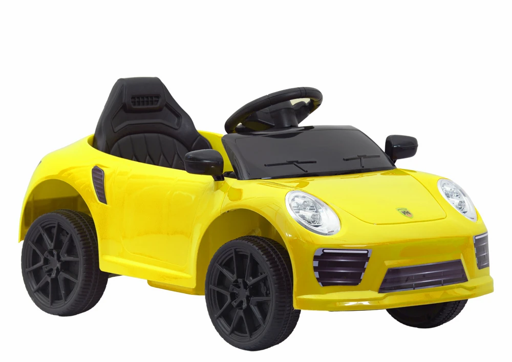Lean Cars Vienvietis elektromobilis LeanToys WMT-666, geltonas