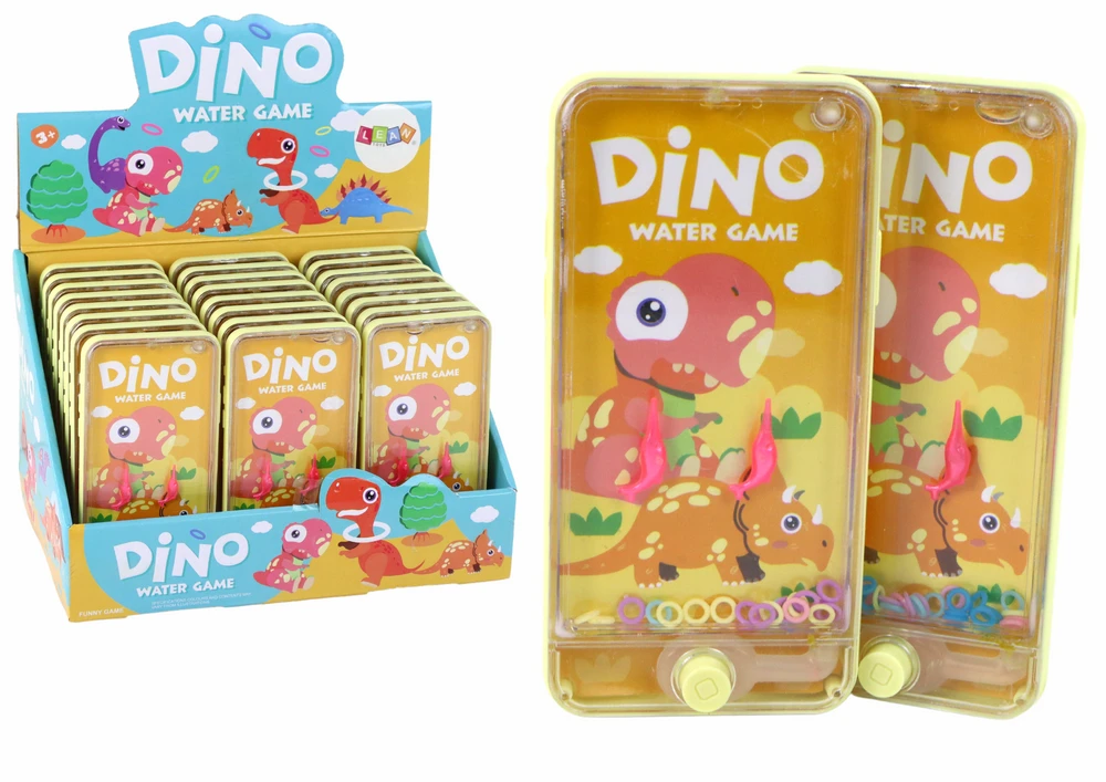 Vandens arkadinių žaidimų konsolė telefonas Dinozauras Lean Toys, geltona