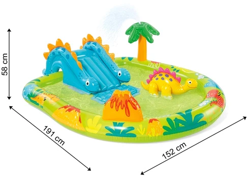 Pripučiamas baseinas (žaidimų aikštelė) INTEX Little Dino Play Center (1.91m x 1.52m x 0.58m)