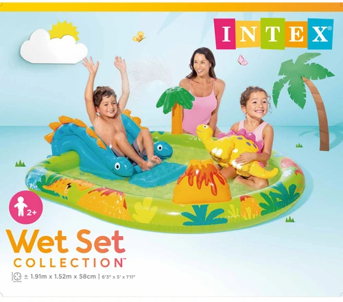 Pripučiamas baseinas (žaidimų aikštelė) INTEX Little Dino Play Center (1.91m x 1.52m x 0.58m)