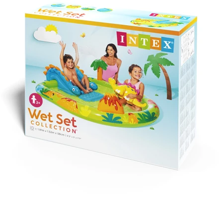 Pripučiamas baseinas (žaidimų aikštelė) INTEX Little Dino Play Center (1.91m x 1.52m x 0.58m)