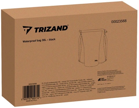 Trizand 30l juodas vandeniui atsparus maišelis