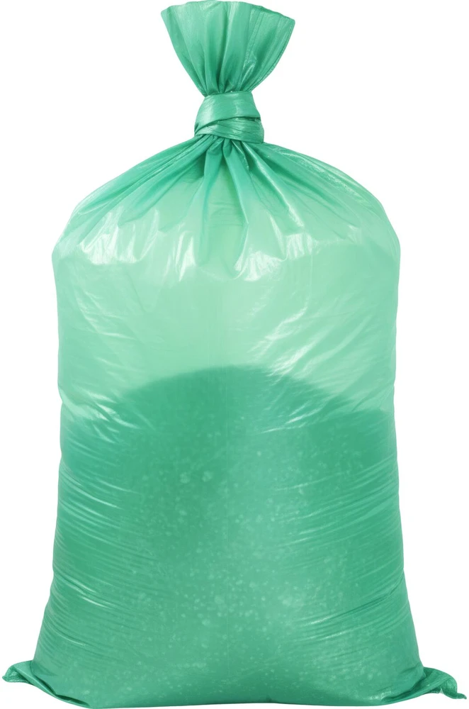 Worki LDPE šiukšlių maišai, 120 l, žali, ritinėlis, 10 vnt., segr., prolinas
