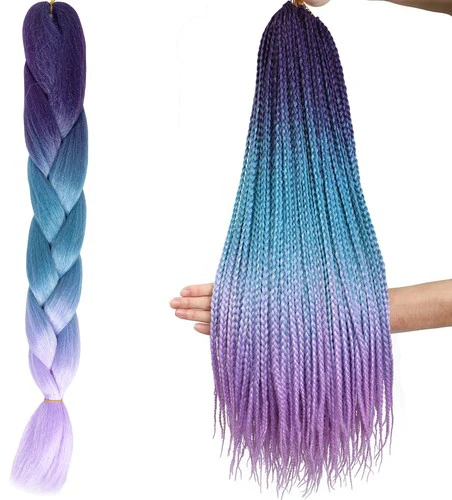 Sintetines plauku ombre melynos / fio kasytes w10342