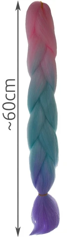 Sintetinės plaukų ombre pynės rožinės/ni/f w10341