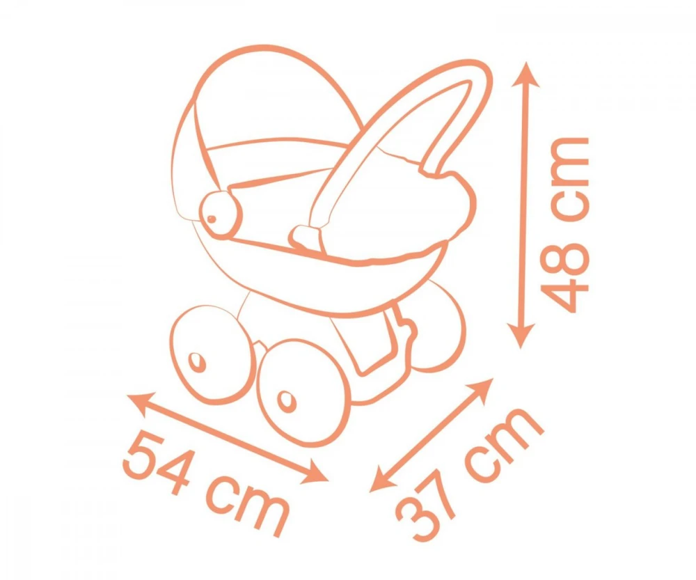 Vežimėlis lėlėms su stogeliu Smoby Baby Nurse