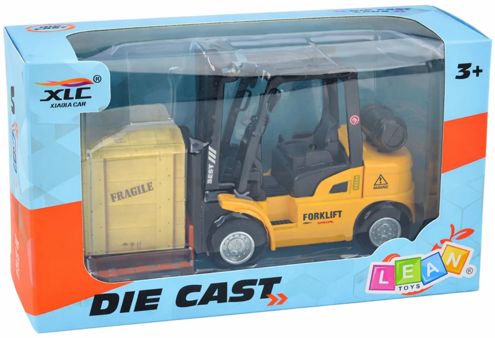 Lean Toys Šakinis krautuvas geltonas