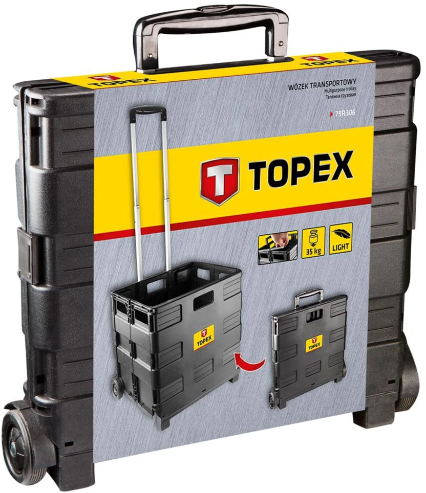 Topex Vežimėlis Transportavimo vežimėlis, sulankstoma dėžė, keliamoji galia 35 kg