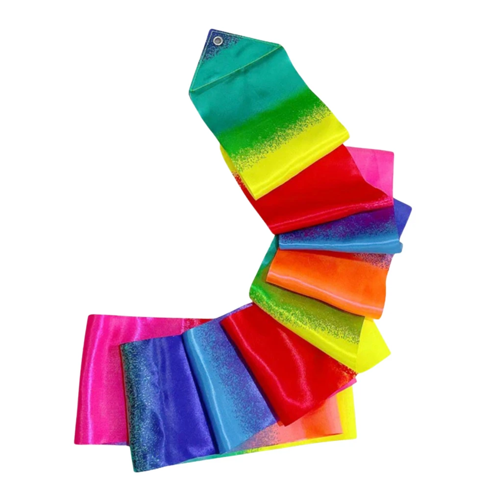 Lean Toys Gimnastikos juostelė šokių pratimams spalvota 205 x 5cm