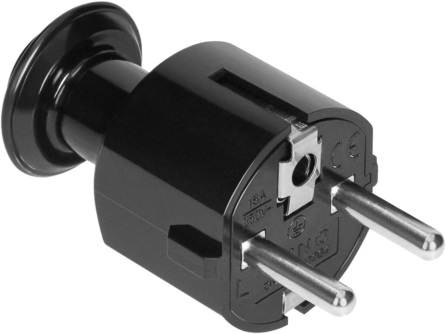 Orno Tiesus Uni-Schuko kištukas 16A, 230V, juodas