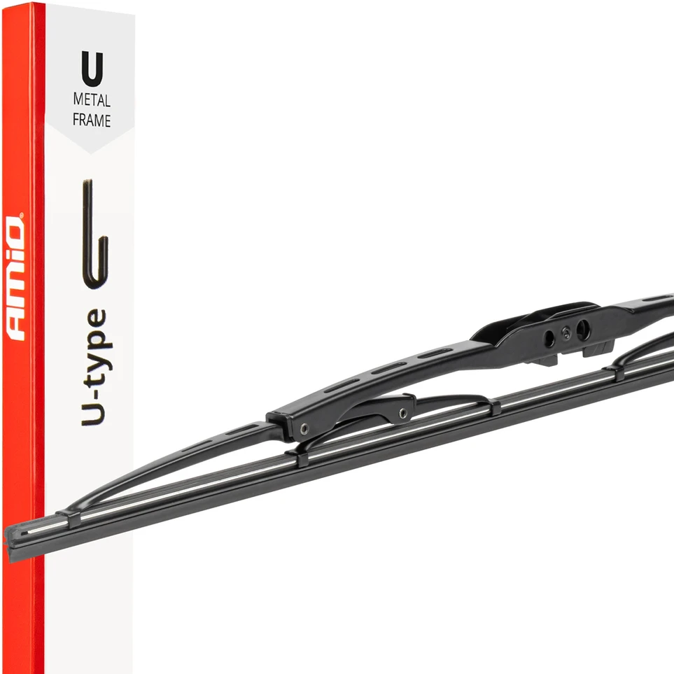 Automobilio valytuvo šluotelė, metalinis karkasas, U tipo, universali, 15 colių, 380 mm, 38 cm amio-04005