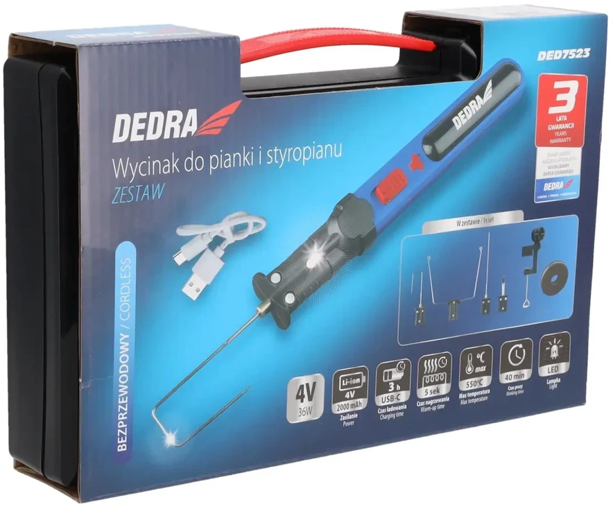 Dedra Wycinak Putplasčio ir polistirolo pjaustytuvas 4V 550°C