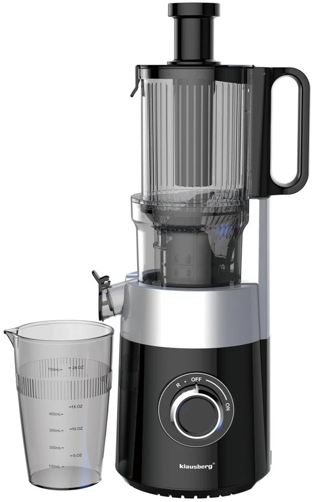 Sulčiaspaudė Lėtaeigė sulčiaspaudė vaisiams ir daržovėms, vertikali, juoda, 180 W, Klausberg, kb-7871