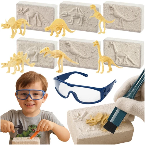 Dėlionė Dinozaurų kasinėjimų rinkinys vaikams Kruzzel su 6 modeliais
