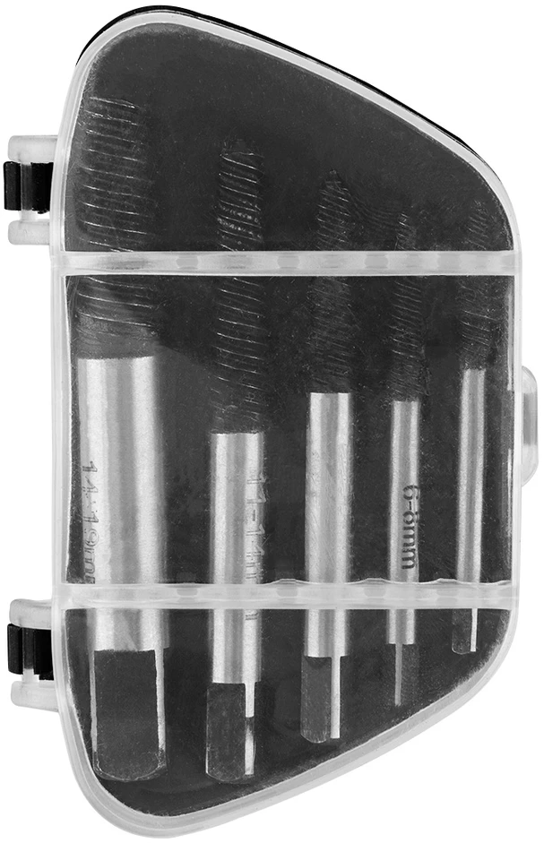 Wykrętaki Lūžusių varžtų ištraukikliai, 3–19 mm, 5 vnt. rinkinys