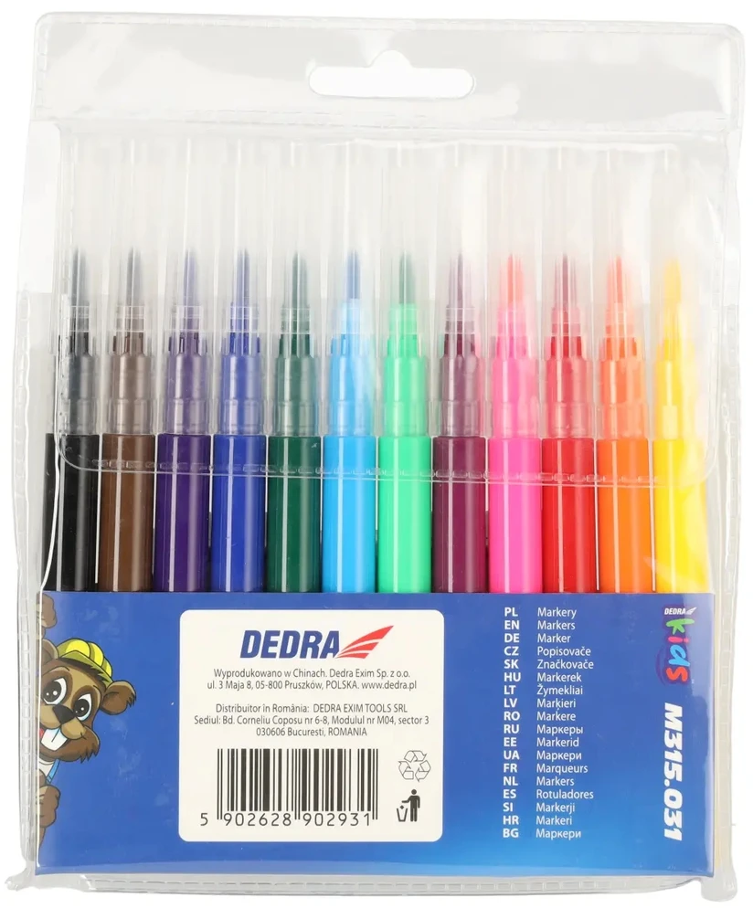 Dedra Wymienne Keičiamieji žymekliai, 12 vnt. rinkinys, skirti m315.030