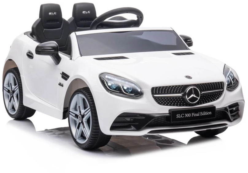 Baltas vaikiškas elektromobilis Mercedes-Benz SLC 300