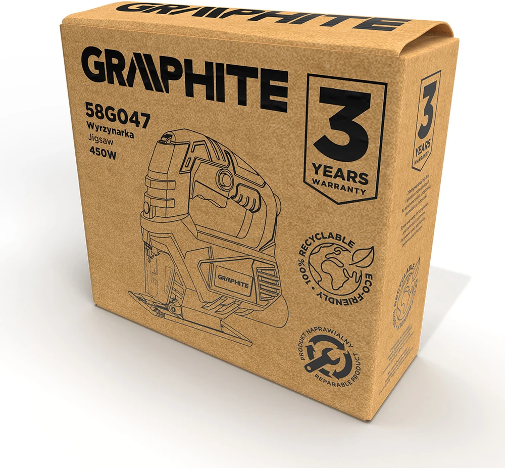 Siaurapjūklis Graphite 58G047; 450 W