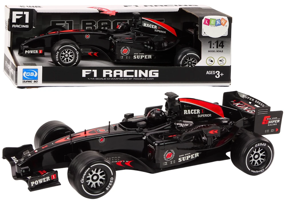 Lean Toys Automobilis Sports Car Racer, juodas