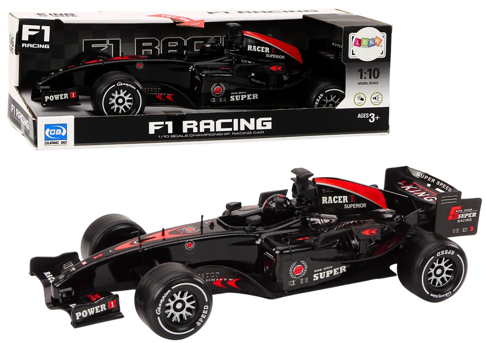 Lean Toys Mašinėlė Racer Sports Car F1 Driven 1:10 Juodas Sounds