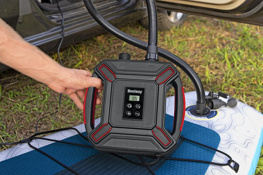 Bestway aukšto slėgio elektrinė oro pompa DC 4 adapteriai 62265