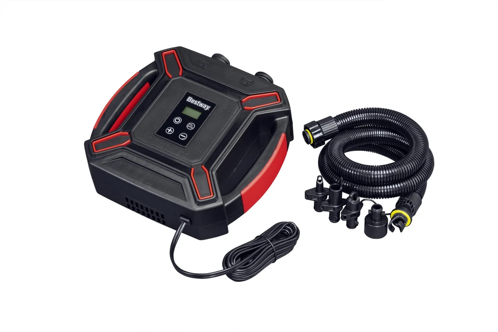 Bestway aukšto slėgio elektrinė oro pompa DC 4 adapteriai 62265