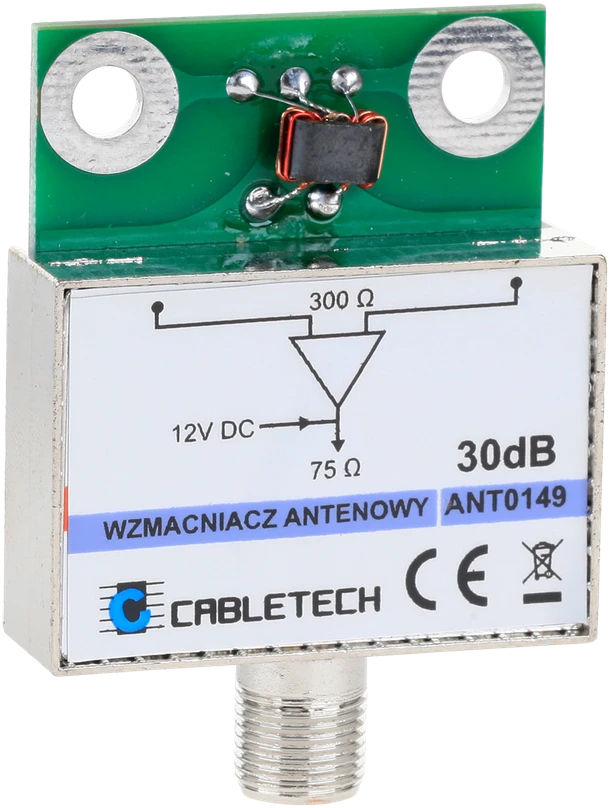 Stiprintuvas „Cabletech“ 30 dB ekranuotas antenos stiprintuvas