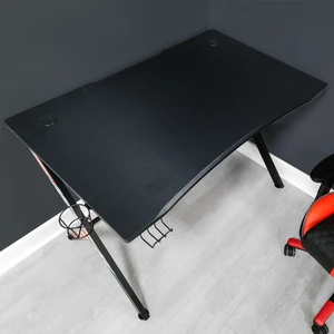 Xrocker „X-Rocker“ – „Ocelot Carbon“ žaidimų stalas – mėlyni ir raudoni lipdukai