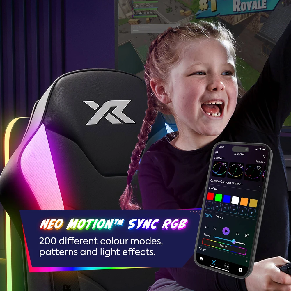 „X-Rocker“ – „Shadow RGB 2.0“ garso kolonėlė grindims (vaikams)