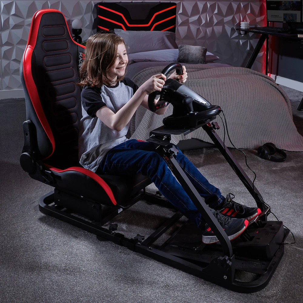 X Rocker „Xrocker Xr Racing Chicane“ lenktyninė sėdynė „Xr Racing“ įrangai – juoda ir raudona