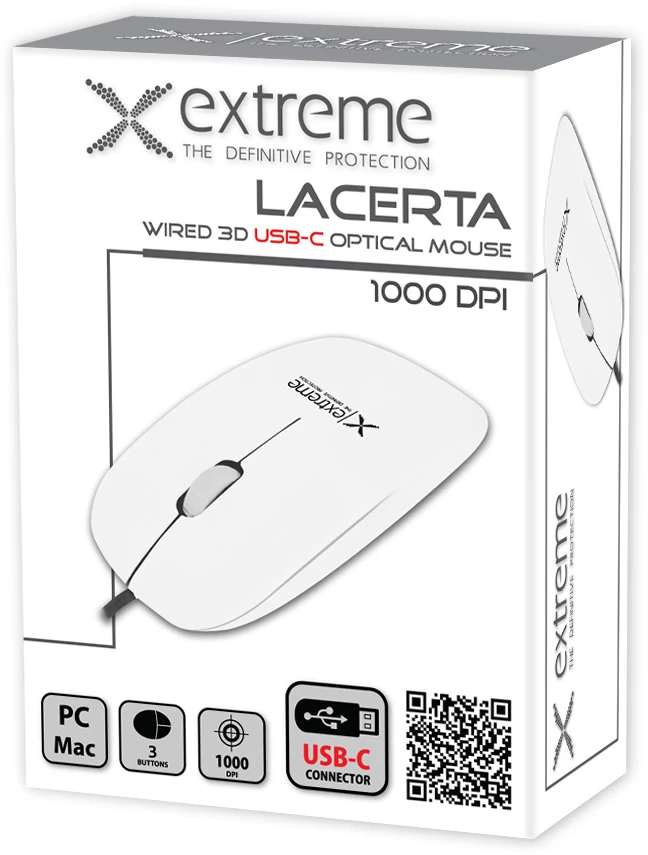 Esperanza XM111W Extreme pelė su laidu (balta)