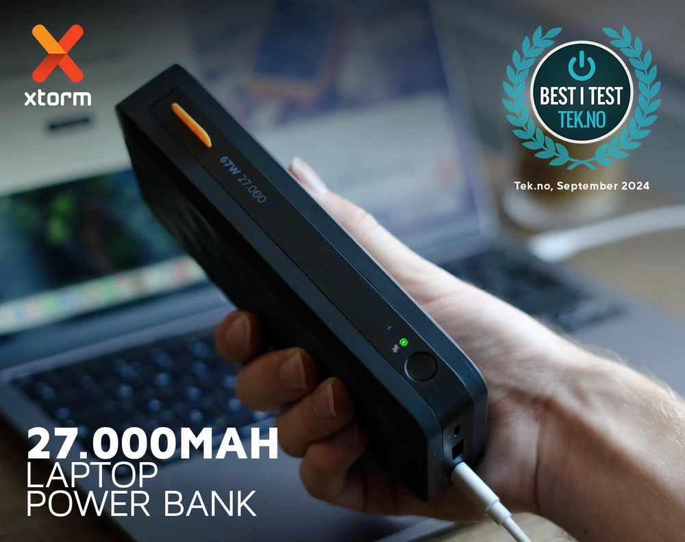„Xtorm“ – išorinė baterija USB-C PD 67W 27.000mAh 2xUSB-C, juoda