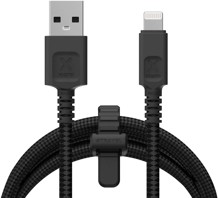 „Xtorm“ – naujos kartos USB-A / „Lightning“ kabelis MFI – juodas – 1,5 m