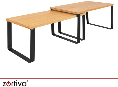 Xtrobb Zortiva bambukinių virtuvės lentynų rinkinys, 2 vnt.