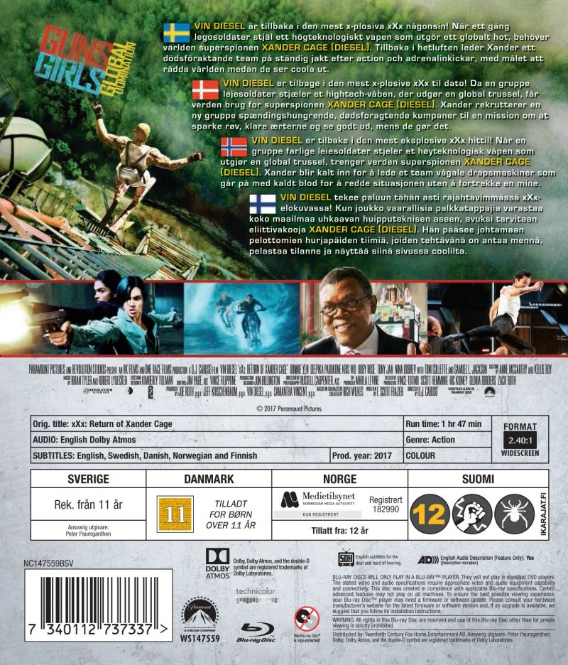 xXx – Ksanderio Keidžo sugrįžimas (Blu-Ray)