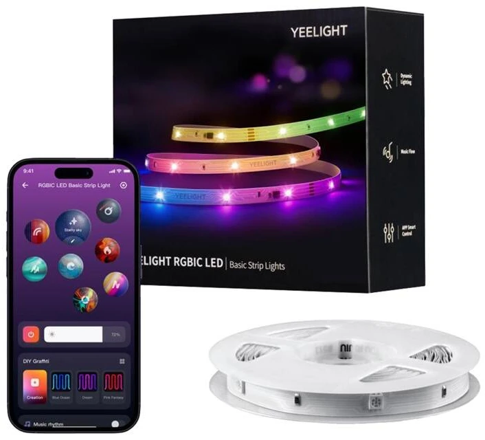 Lubinis šviestuvas „Yeelight LED Basic“ šviesos juostelės, 6 m | LED RGBIC